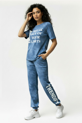 67196 костюм женский голубой винтаж